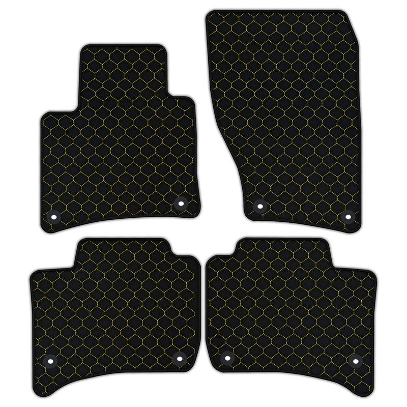 Customizable Leather Floor Mats with Hex Pattern for Porsche Cayenne (2010-2018)