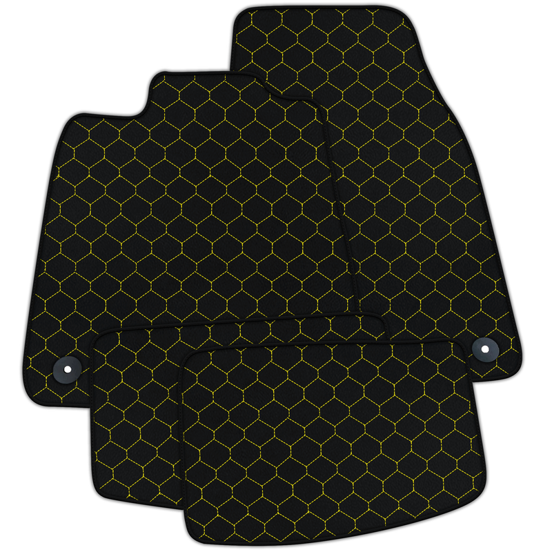 Customizable Leather Floor Mats with Hex Pattern for Porsche Taycan (2020-2023)