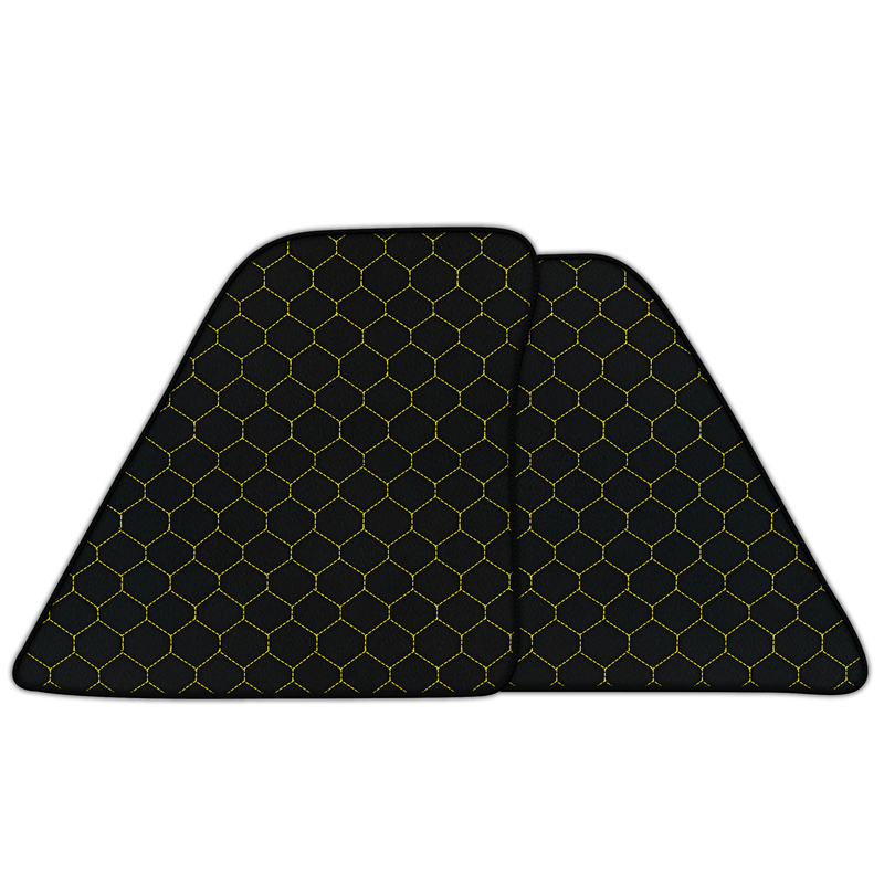 Customizable Leather Floor Mats with Hex Pattern for Ferrari 296 GTB (2022-2025)