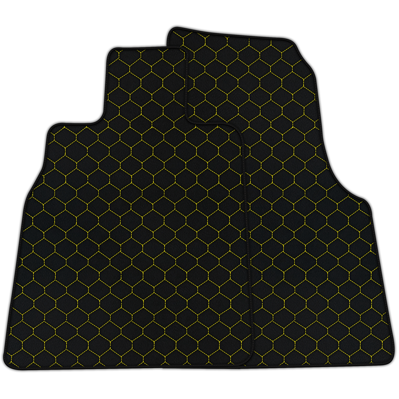 Customizable Leather Floor Mats with Hex Pattern for Chevrolet Corvette C8 (2020-2024)