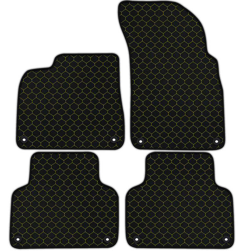 Customizable Leather Floor Mats with Hex Pattern for Audi Q7 4M (2015-2019)