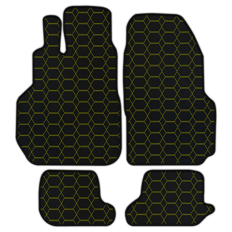 Customizable Leather Floor Mats with Hexagon Hex Pattern for Nissan GT-R (2009-2023)