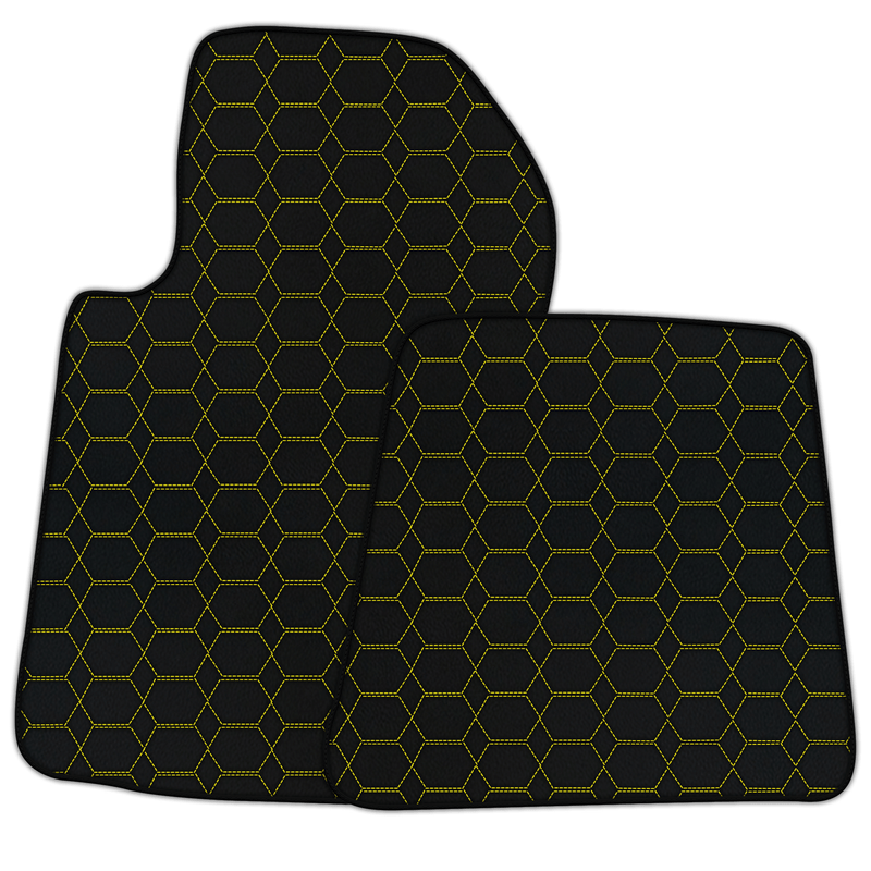 Customizable Leather Floor Mats with Hexagon Hex Pattern for Ferrari 599 Coupe (2006-2012)