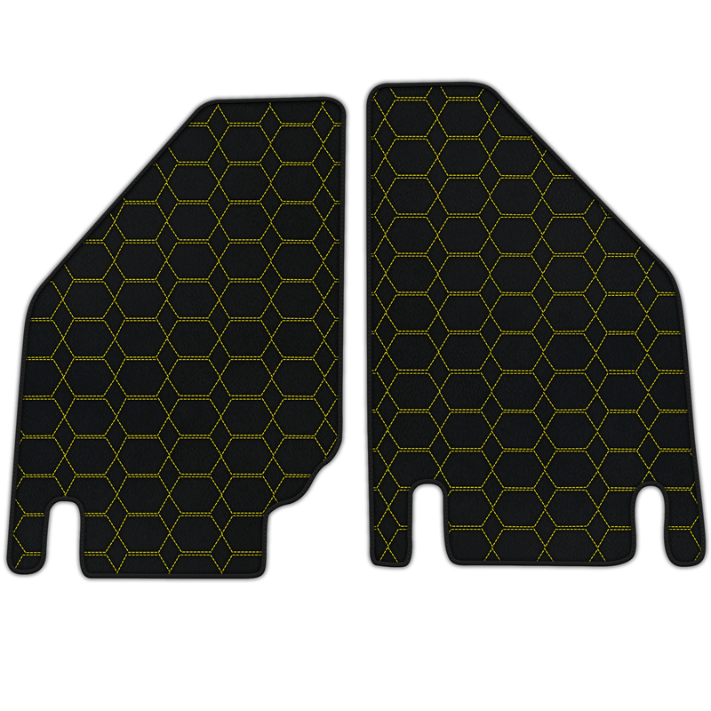Customizable Leather Floor Mats with Hexagon Hex Pattern for Lamborghini Countach (1974–1990)