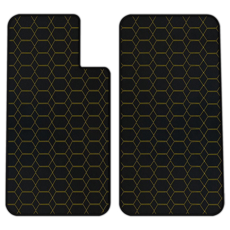 Customizable Leather Floor Mats with Hexagon Hex Pattern for Aston Martin V8 Virage (1989-1995) Coupe
