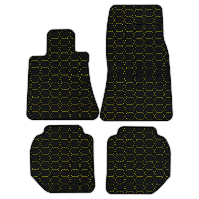Customizable Leather Floor Mats with Hexagon Hex Pattern for Rolls Royce Ghost Series II (2021–2024)