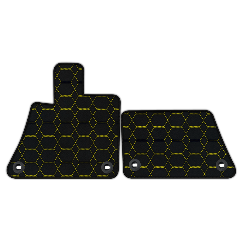 Customizable Leather Floor Mats with Hexagon Hex Pattern for Bugatti Veyron (2005-2015)