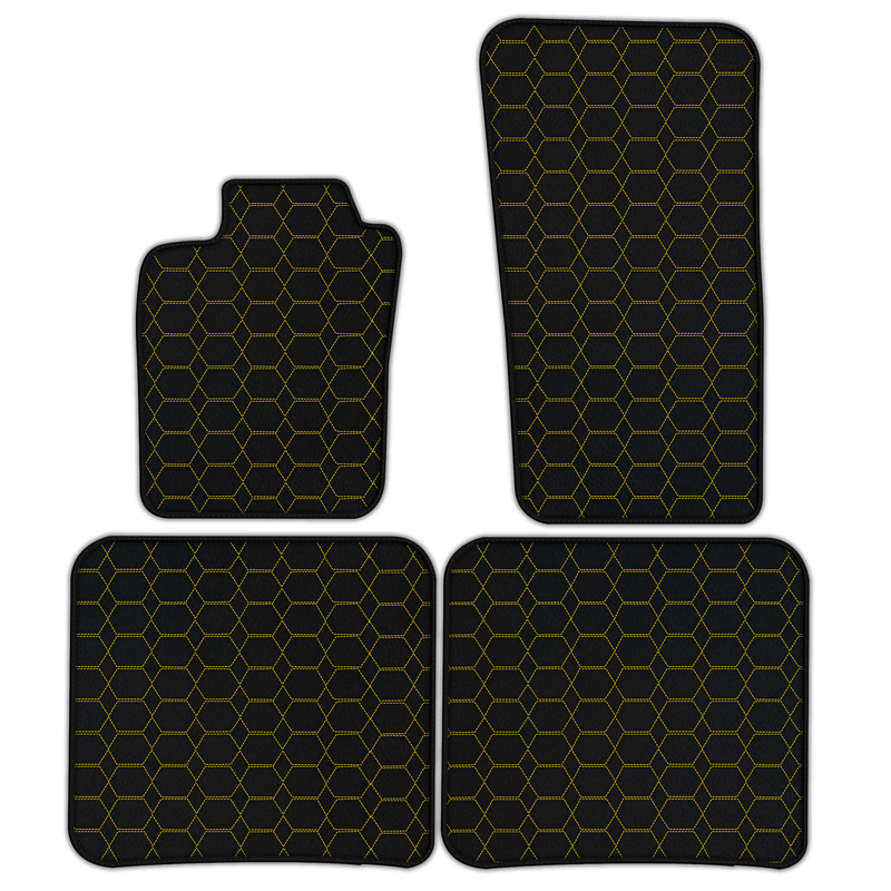 Customizable Leather Floor Mats with Hexagon Hex Pattern for Bentley Flying Spur (2019-2023)