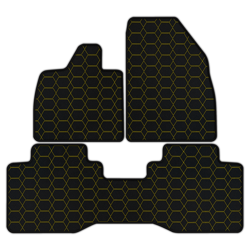 Customizable Leather Floor Mats with Hexagon Hex Pattern for Lotus Eletre (2022-2025)