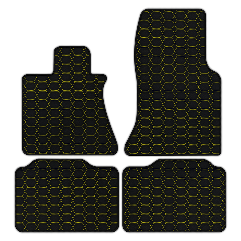 Customizable Leather Floor Mats with Hexagon Hex Pattern for Rolls Royce Phantom VIII (2017-2024)