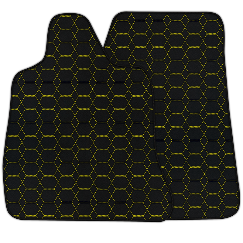 Customizable Leather Floor Mats with Hexagon Hex Pattern for Chevrolet Corvette C7 (2014-2019)