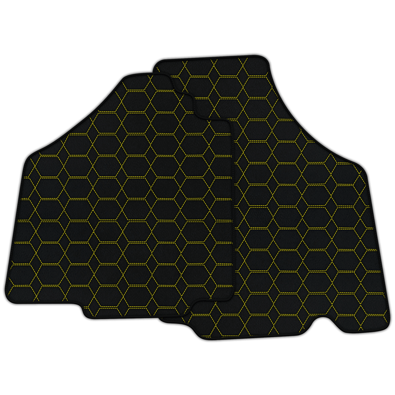 Customizable Leather Floor Mats with Hexagon Hex Pattern for Lamborghini Murcielago (2001-2010)