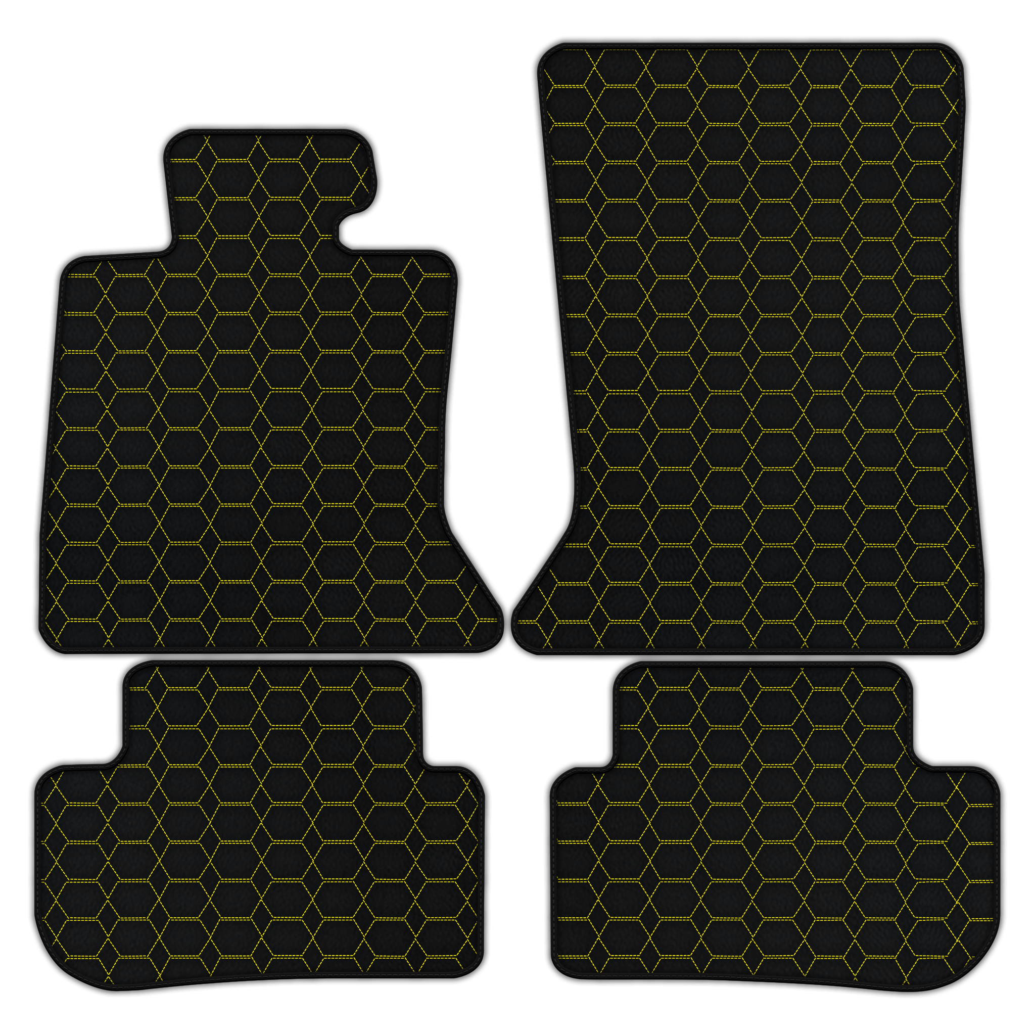 Customizable Leather Floor Mats with Hexagon Hex Pattern for Rolls Royce Wraith (2013–2023)