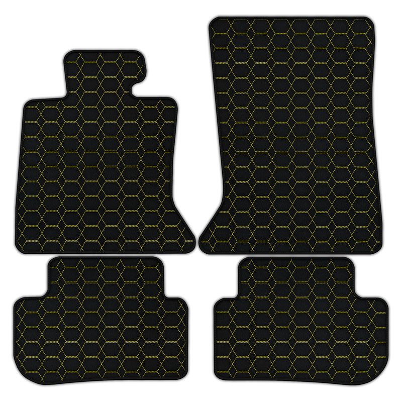 Customizable Leather Floor Mats with Hexagon Hex Pattern for Rolls Royce Wraith (2013–2023)