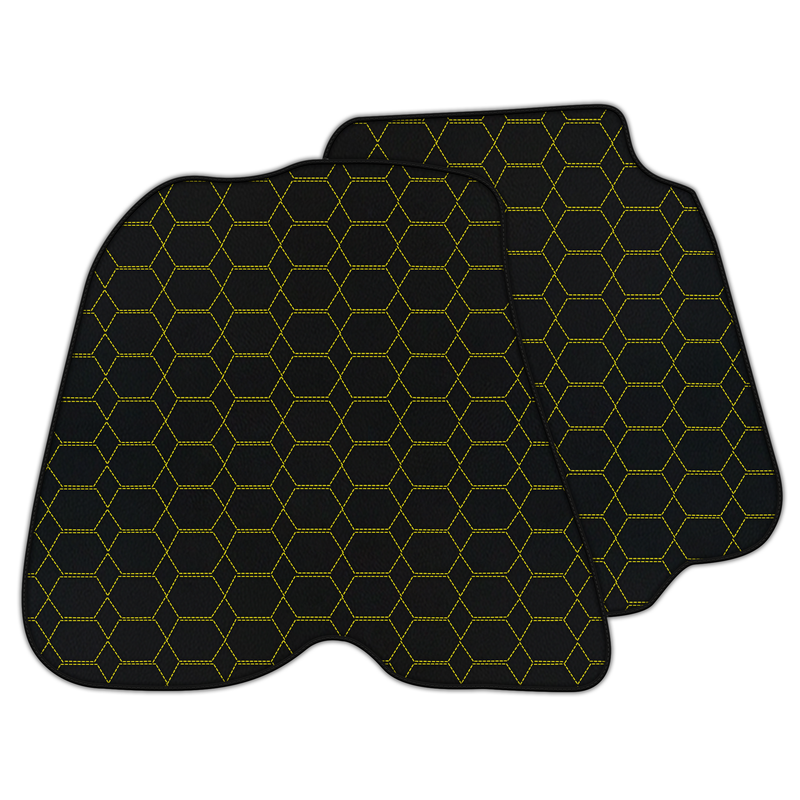 Customizable Leather Floor Mats with Hexagon Hex Pattern for Ferrari F12 Berlinetta (2012-2022)