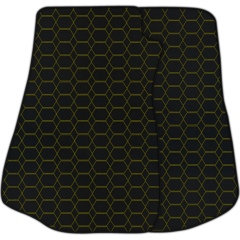 Customizable Leather Floor Mats with Hexagon Hex Pattern for Chevrolet Corvette C3 (1968-1982)