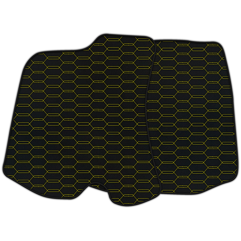 Customizable Leather Floor Mats with Interlaced Hex Pattern for Ferrari Portofino (2018–2023)