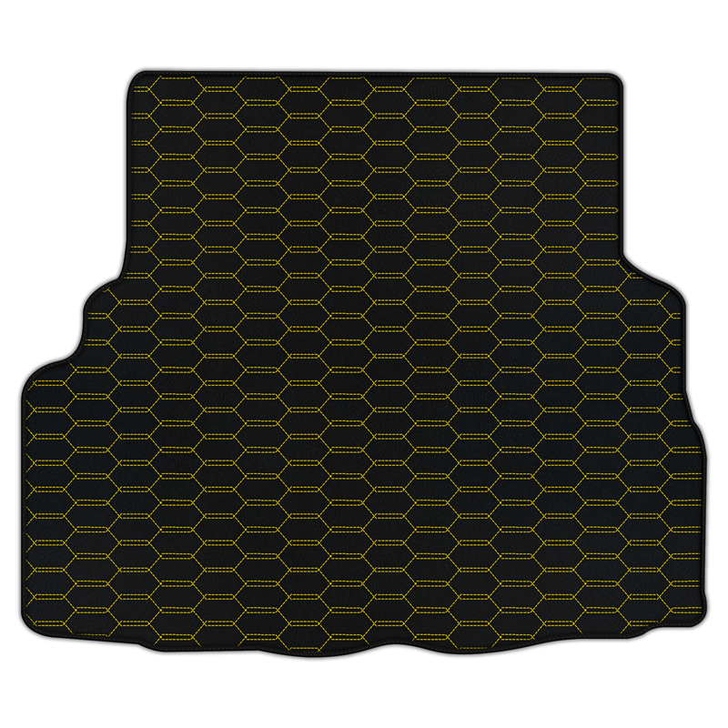 Customizable Leather Trunk Floor Mats with Interlaced Hex Pattern for Maserati Ghibli (2013-2022)