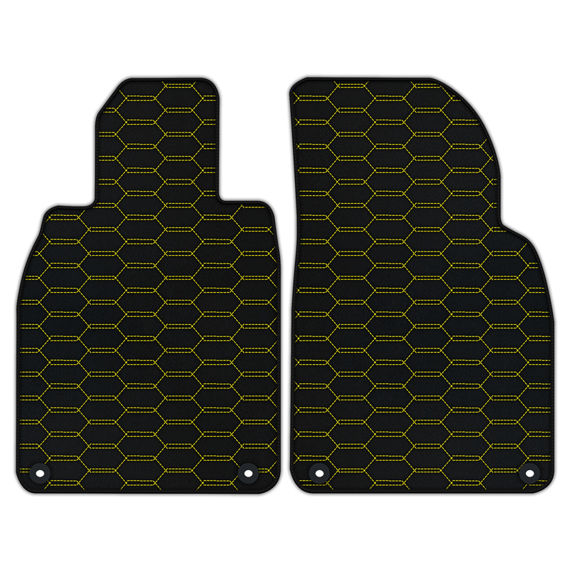 Customizable Leather Floor Mats with Interlaced Hex Pattern for Porsche 981 Boxster (2013-2016)