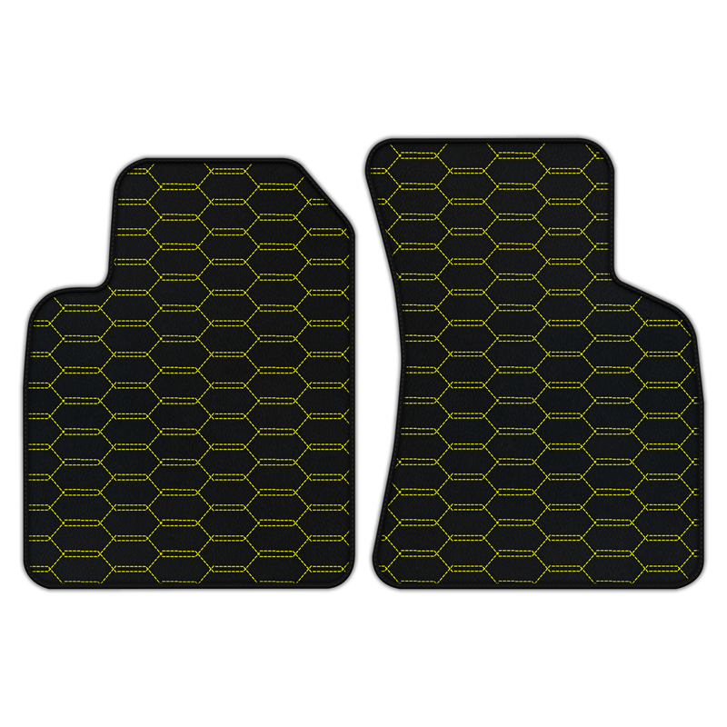 Customizable Leather Floor Mats with Interlaced Hex Pattern for Audi TT MK1 Coupe (1998-2006)