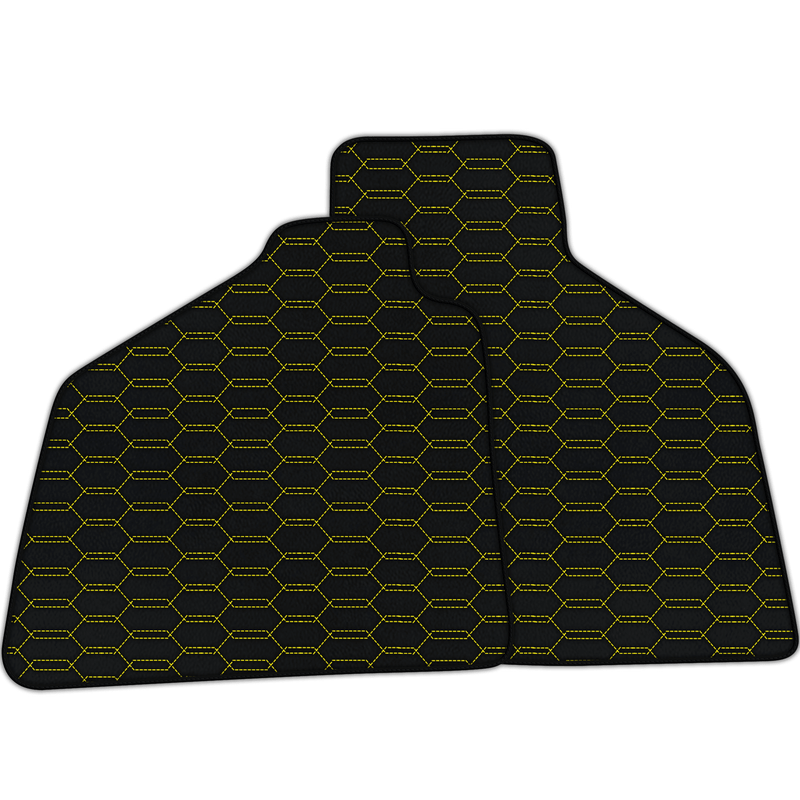 Customizable Leather Floor Mats with Interlaced Hex Pattern for Lamborghini Diablo (1990-2001)
