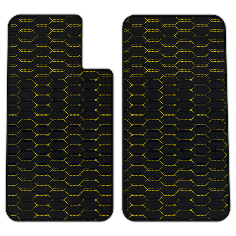 Customizable Leather Floor Mats with Interlaced Hex Pattern for Aston Martin V8 Virage (1989-1995) Coupe