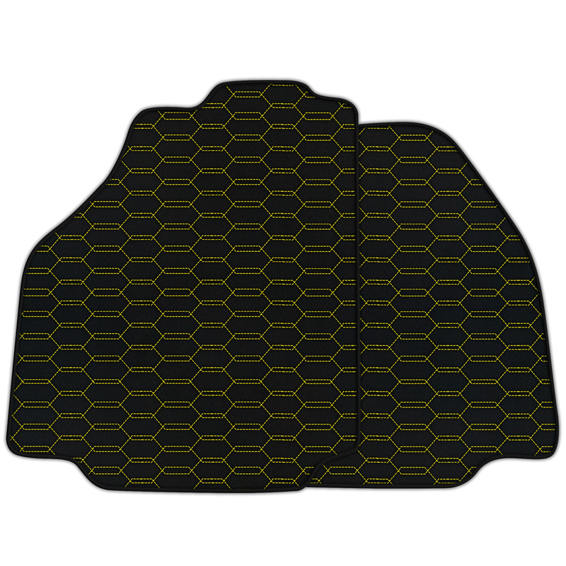 Customizable Leather Floor Mats with Interlaced Hex Pattern for Ferrari 458 Spider (2012-2015)