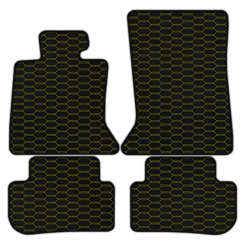 Customizable Leather Floor Mats with Interlaced Hex Pattern for Rolls Royce Wraith (2013–2023)