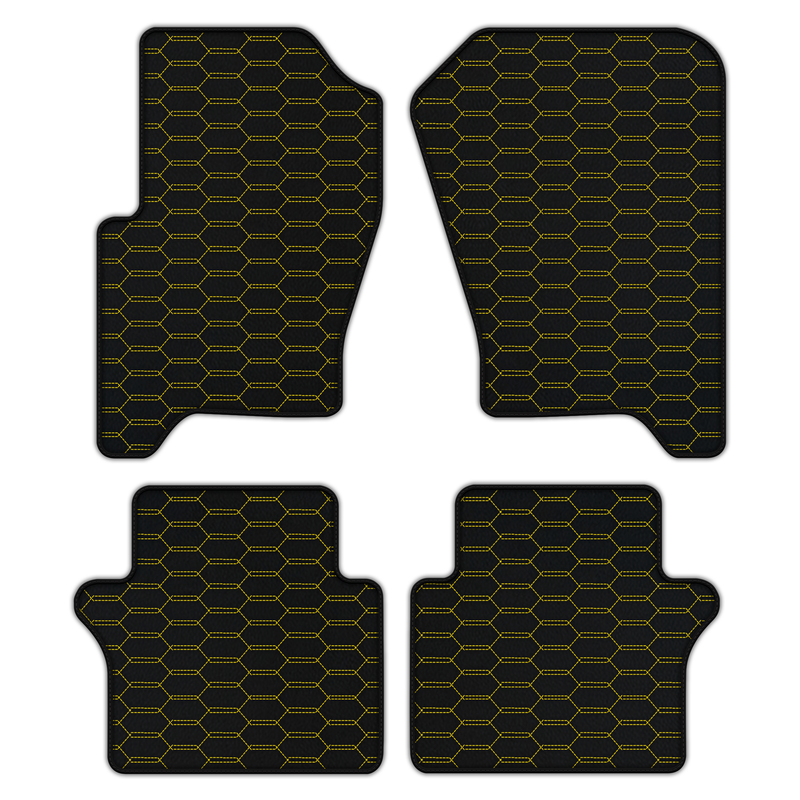 Customizable Leather Floor Mats with Interlaced Hex Pattern for Range Rover Sport (2010-2013)