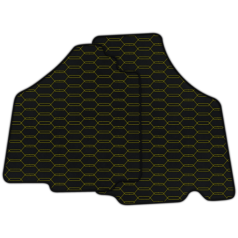 Customizable Leather Floor Mats with Interlaced Hex Pattern for Lamborghini Murcielago (2001-2010)