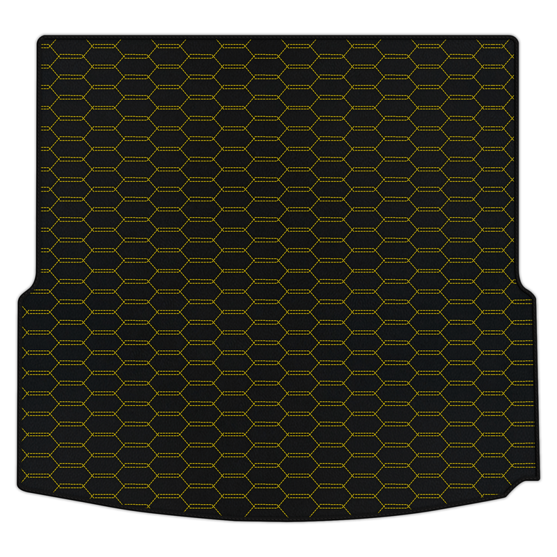 Customizable Leather Trunk Floor Mats with Interlaced Hex Pattern for Mercedes Benz CLA-Class C118 Coupe (2019-2023)