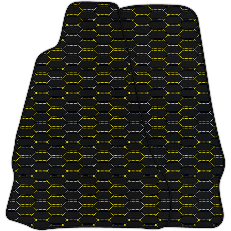 Customizable Leather Floor Mats with Interlaced Hex Pattern for Aston Martin V8 Vantage (2005-2018)