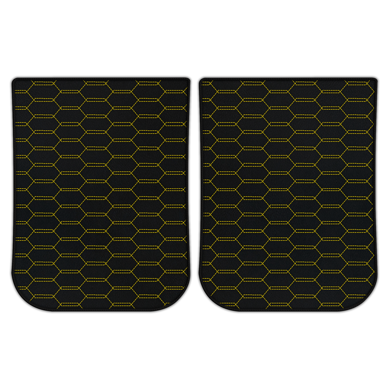 Customizable Leather Floor Mats with Interlaced Hex Pattern for Ferrari LaFerrari (2013-2018)