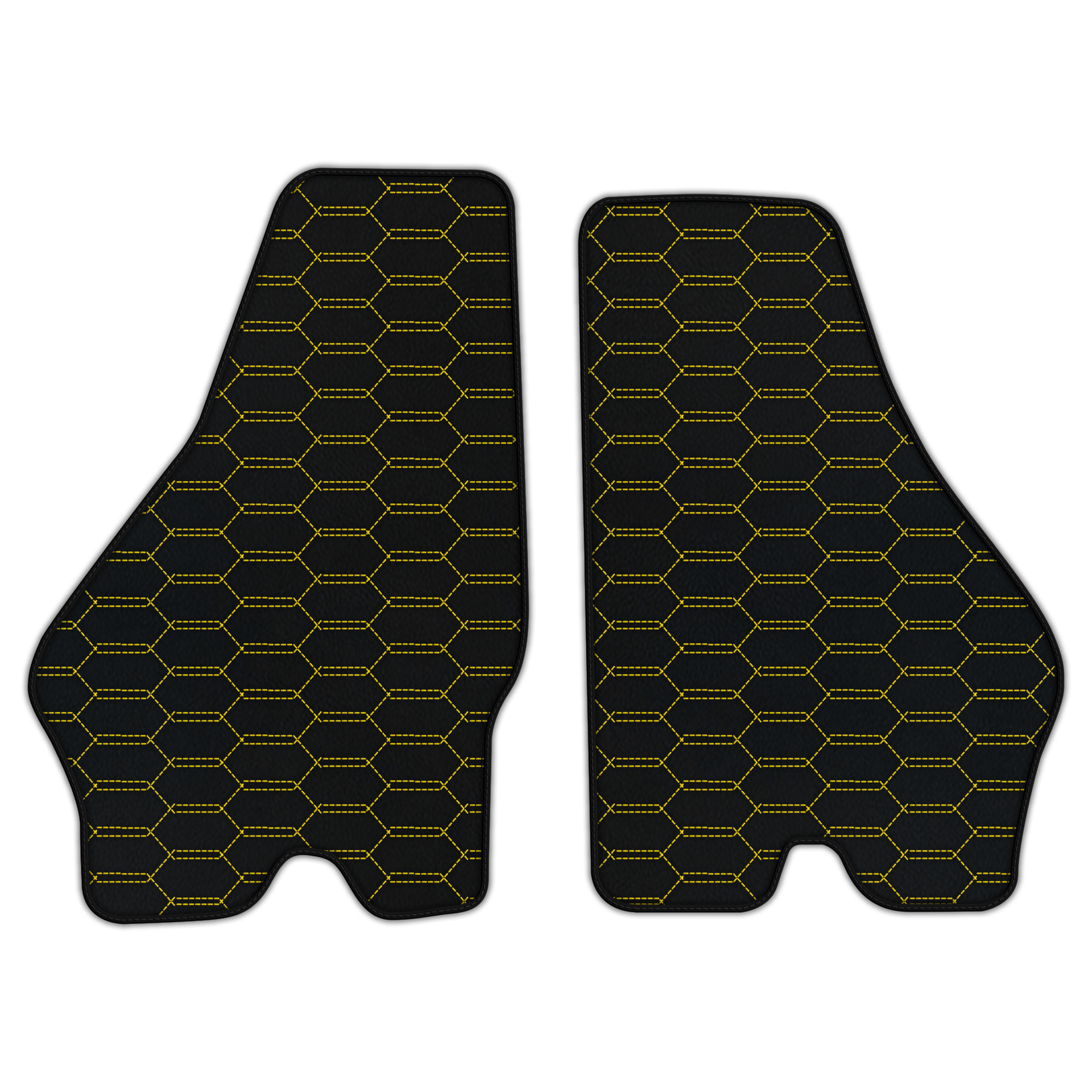 Customizable Leather Floor Mats with Raptor Hex Pattern for Lamborghini Jalpa (1981-1988) - AutoWin