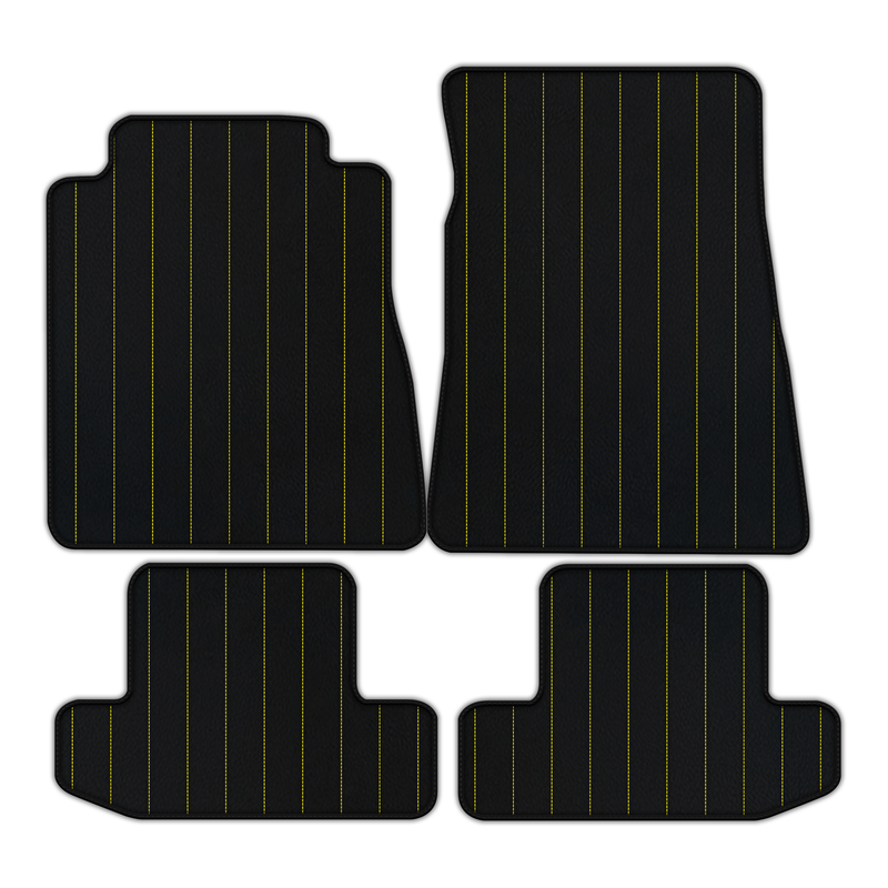 Customizable Leather Floor Mats with Line Pattern for Ford Mustang GT350 Shelby (2015-2021)