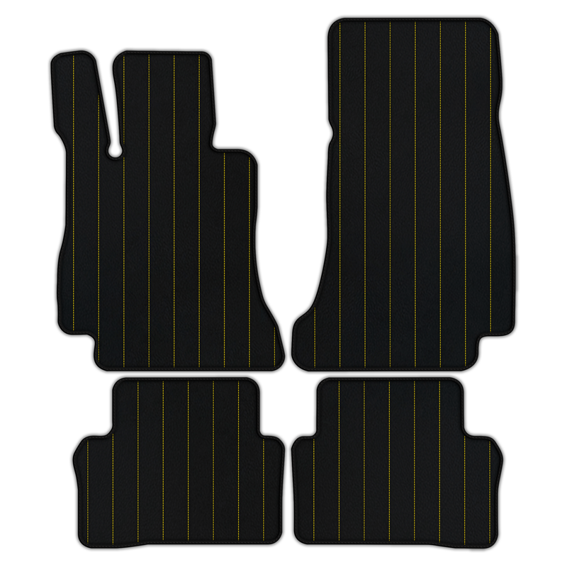 Customizable Leather Floor Mats with Line Pattern for Mercedes-Benz AMG GT 4-door Sedan (2018-2025)
