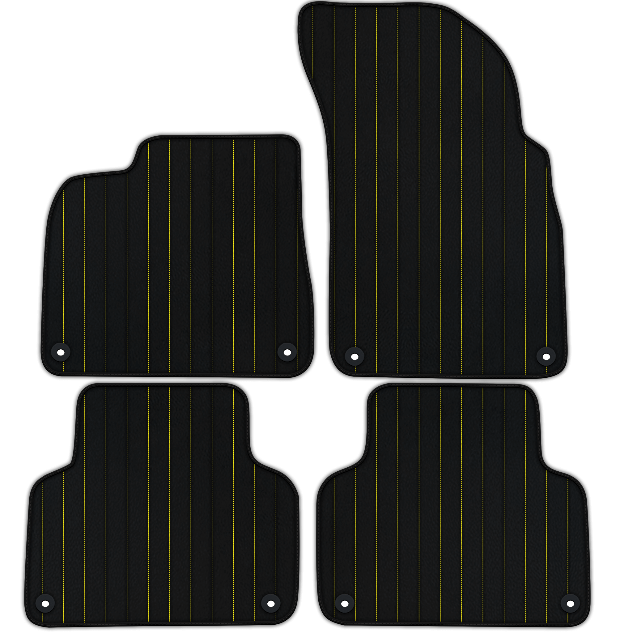 Customizable Leather Floor Mats with Line Pattern for Audi Q7 4L (2006-2015)