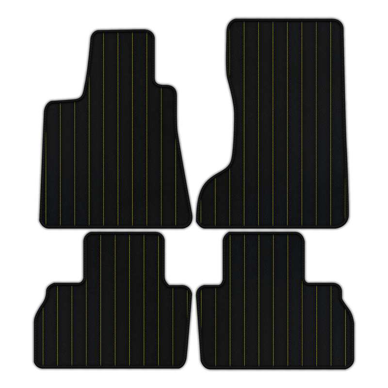 Customizable Leather Floor Mats with Line Pattern for Maserati Levante (2017-2023)