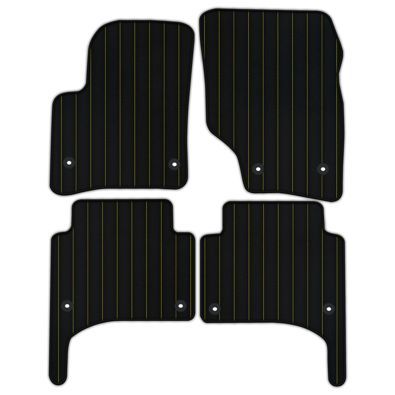 Customizable Leather Floor Mats with Line Pattern for Porsche Porsche Cayenne (2003-2010)