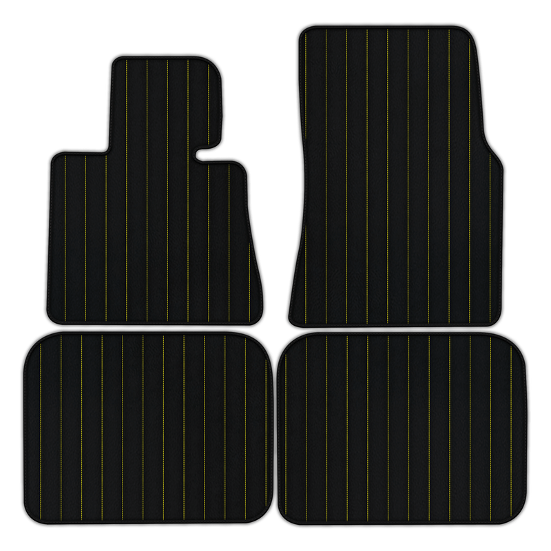 Customizable Leather Floor Mats with Line Pattern for Rolls Royce Phantom Sedan (2003-2016)