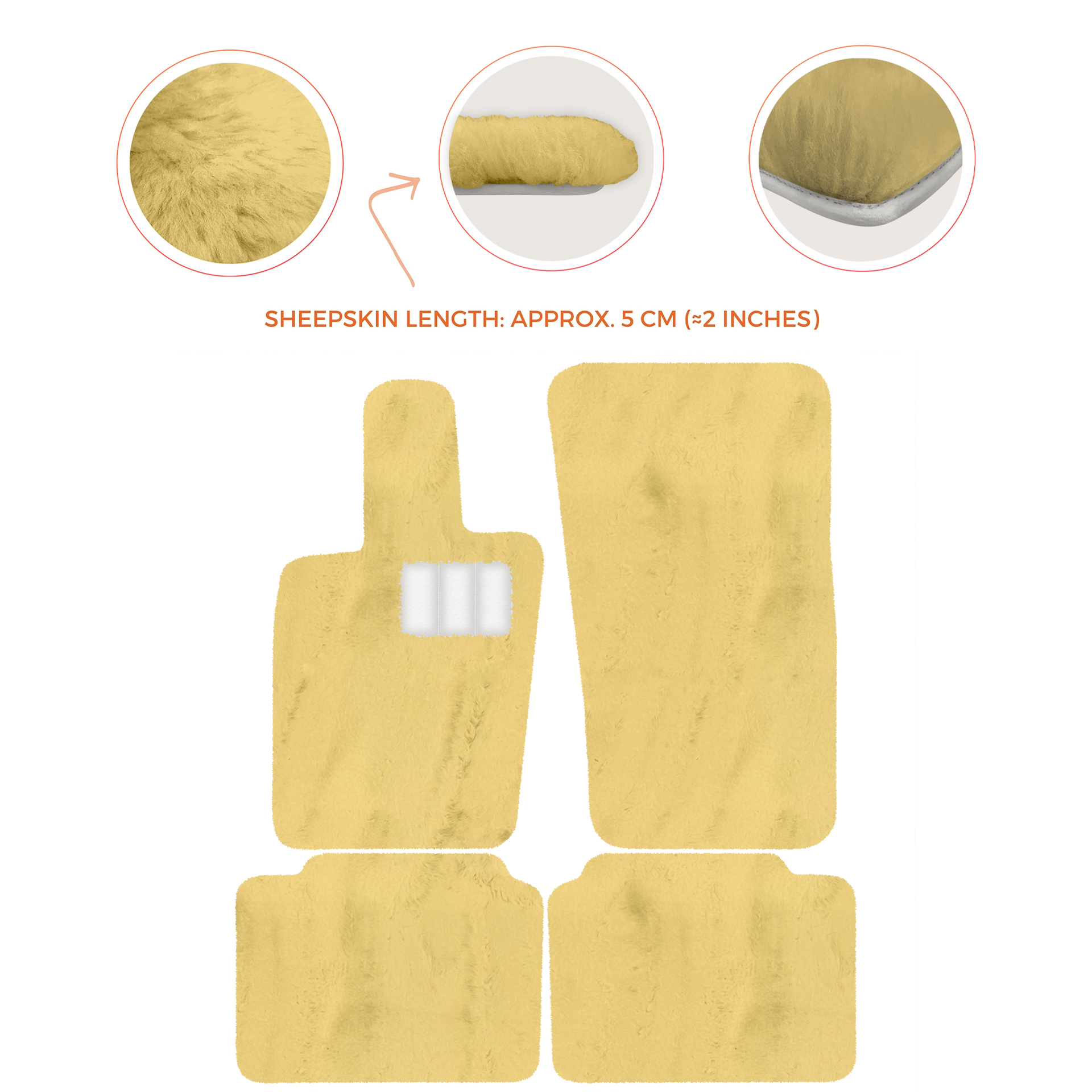 Luxury Sheepskin Floor Mats for Porsche Panamera (2017-2023)