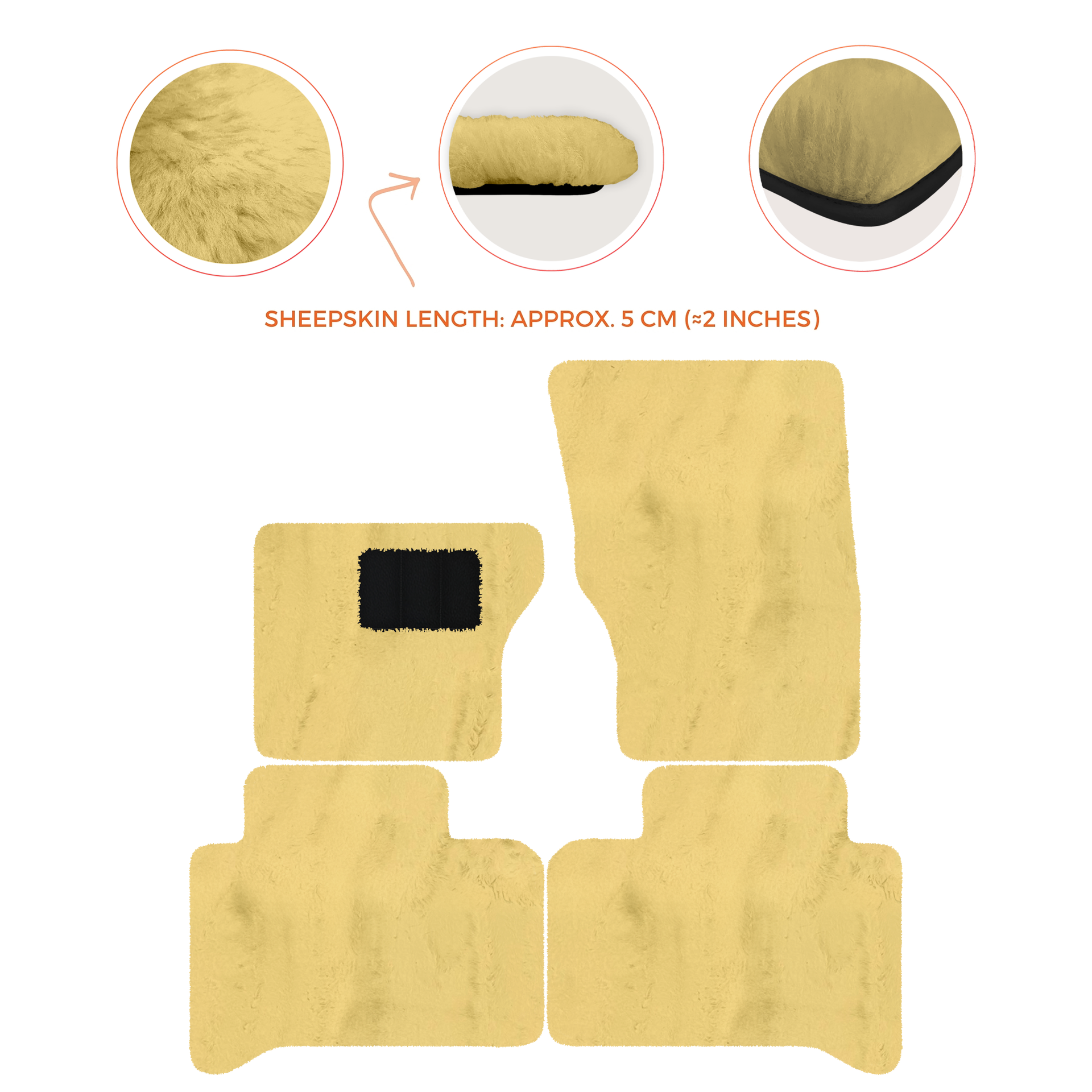 Luxurious Premium Sheepskin Floor Mats for Range Rover (2012-2022)