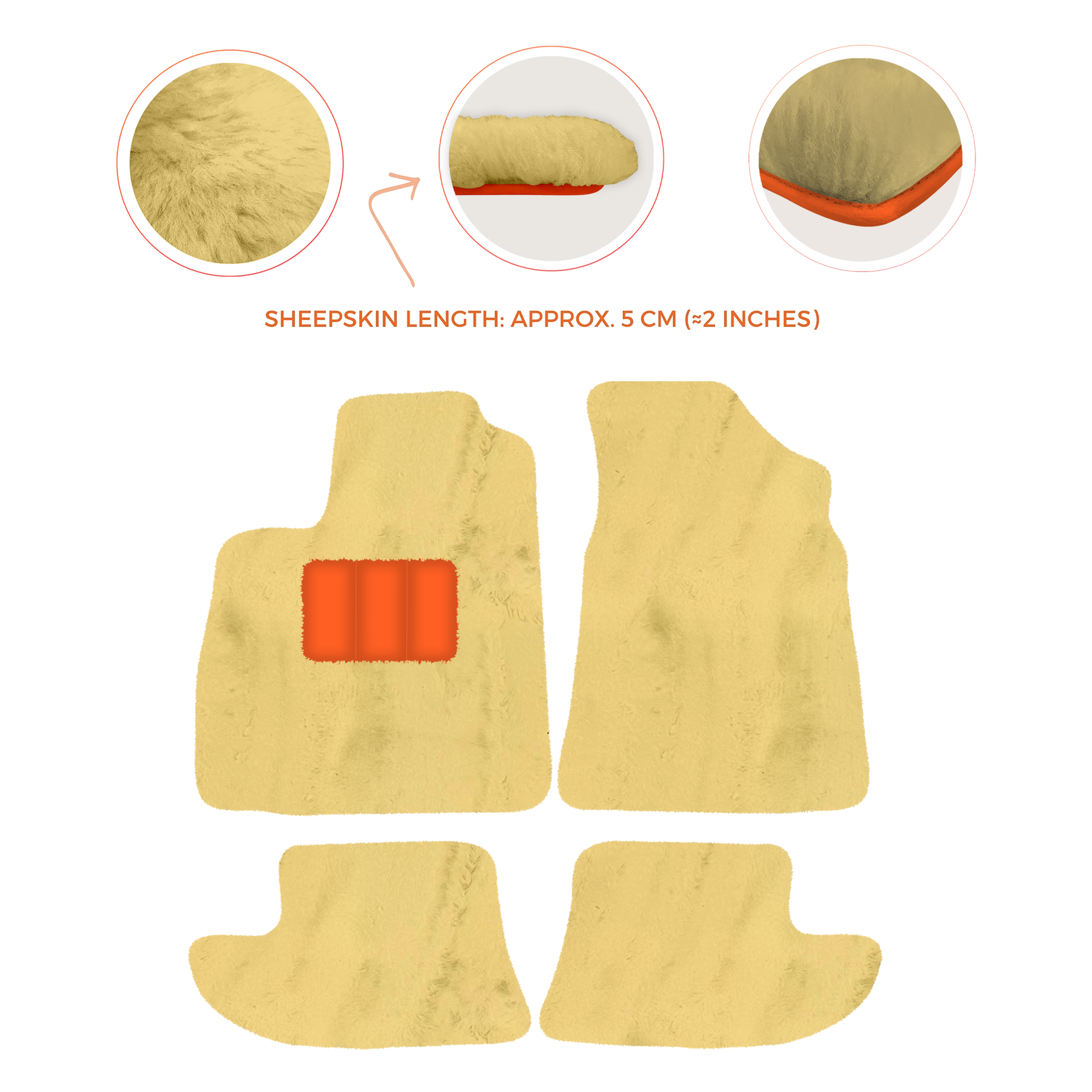 Premium Sheepskin Floor Mats for Bentley Continental GTC (2006–2011)