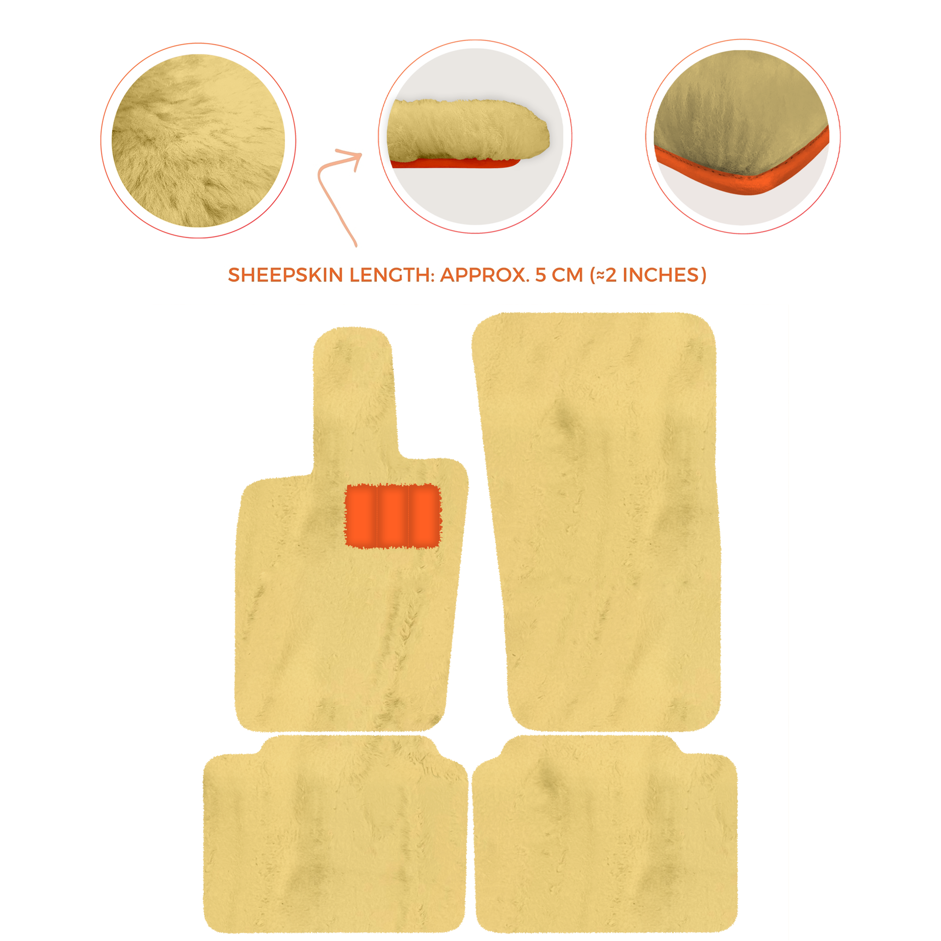 Luxury Sheepskin Floor Mats for Porsche Panamera (2017-2023)