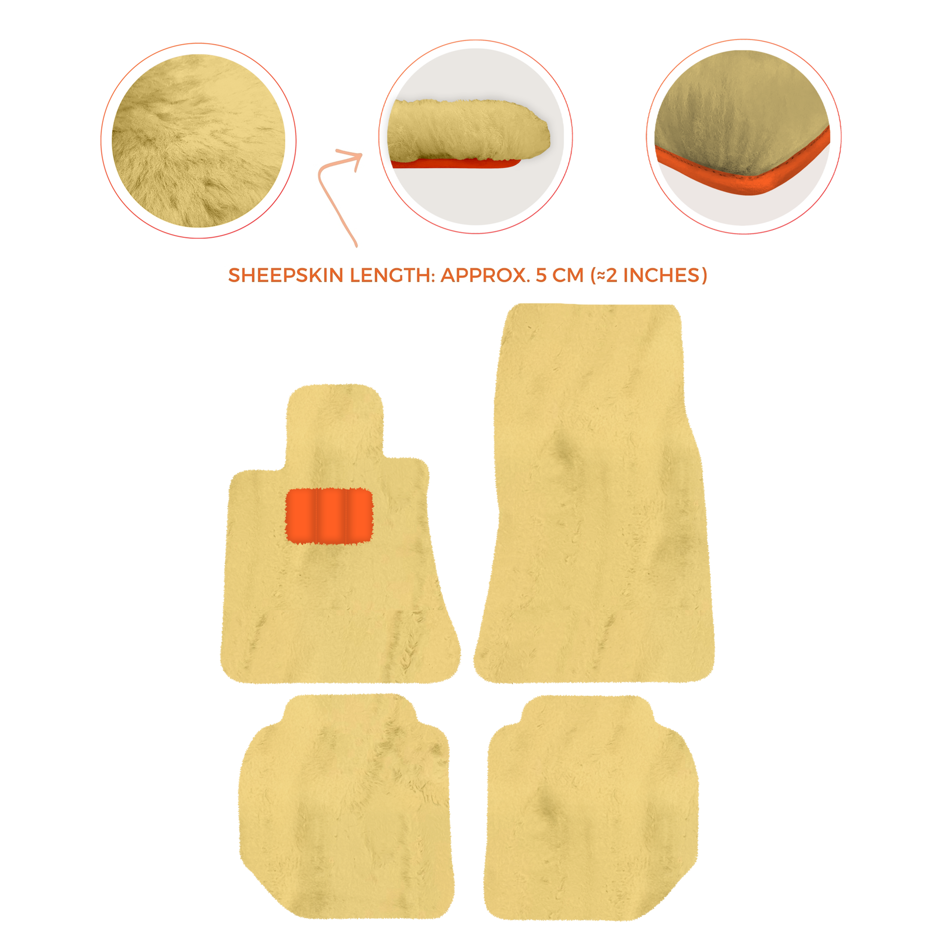 Premium Sheepskin Floor Mats for Bentley Continental GTC (2011-2018)