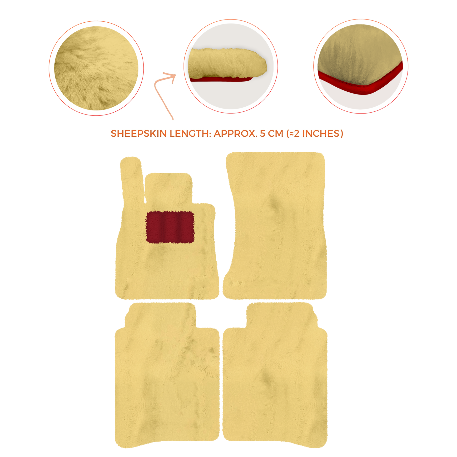 Luxury Sheepskin Floor Mats for Mercedes-Benz S-Class X222 | 2015-2021