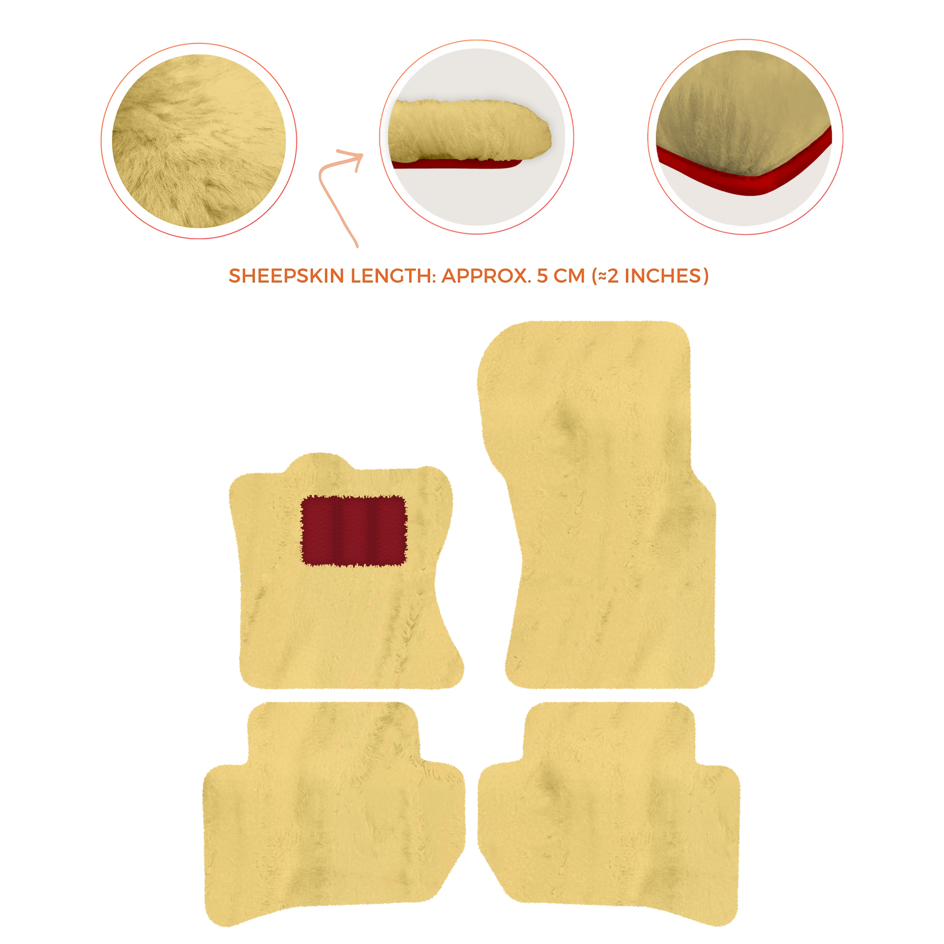 Premium Sheepskin Floor Mats for 2010-2013 Range Rover Sport