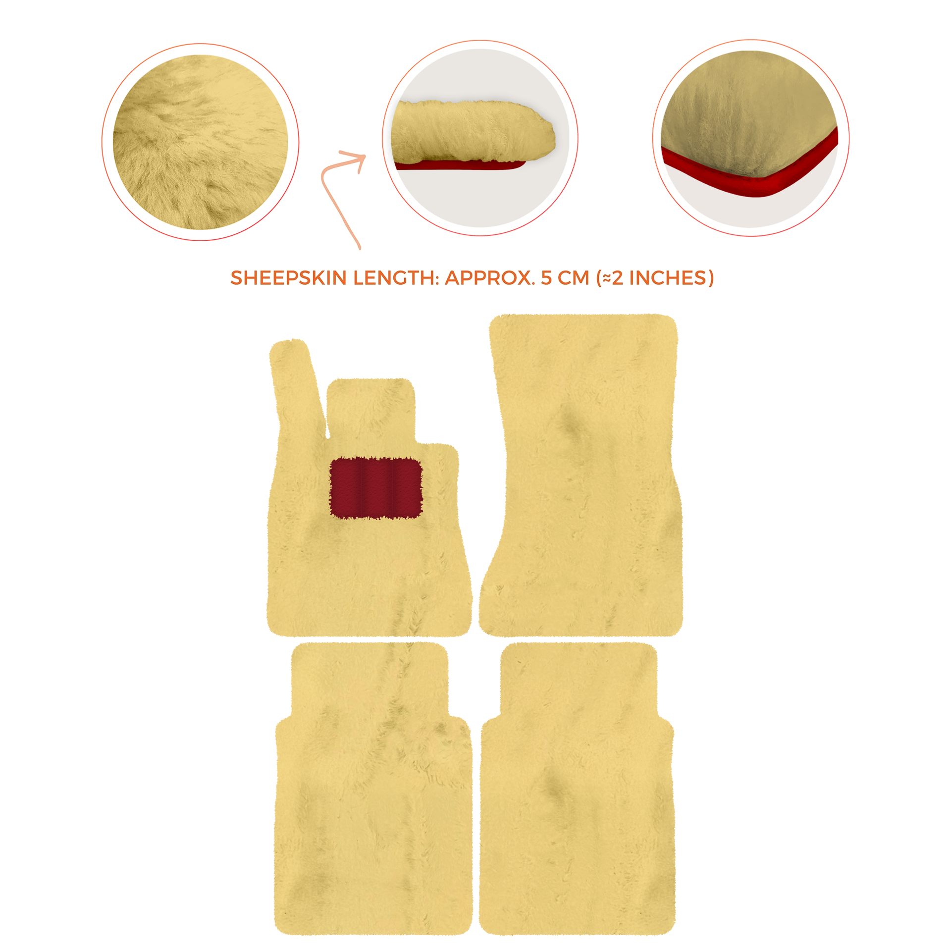 Luxury Sheepskin Floor Mats for Mercedes-Benz G-Class W463 (2018-2023)