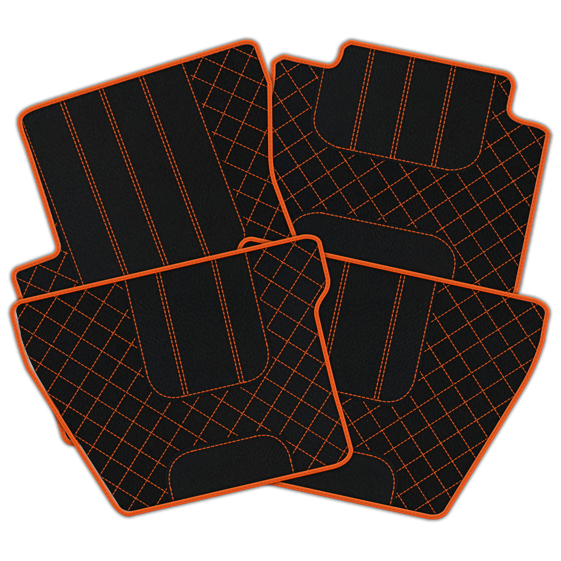 Black Leather Floor Mats for Bentley Flying Spur (2005-2013) | Luxury