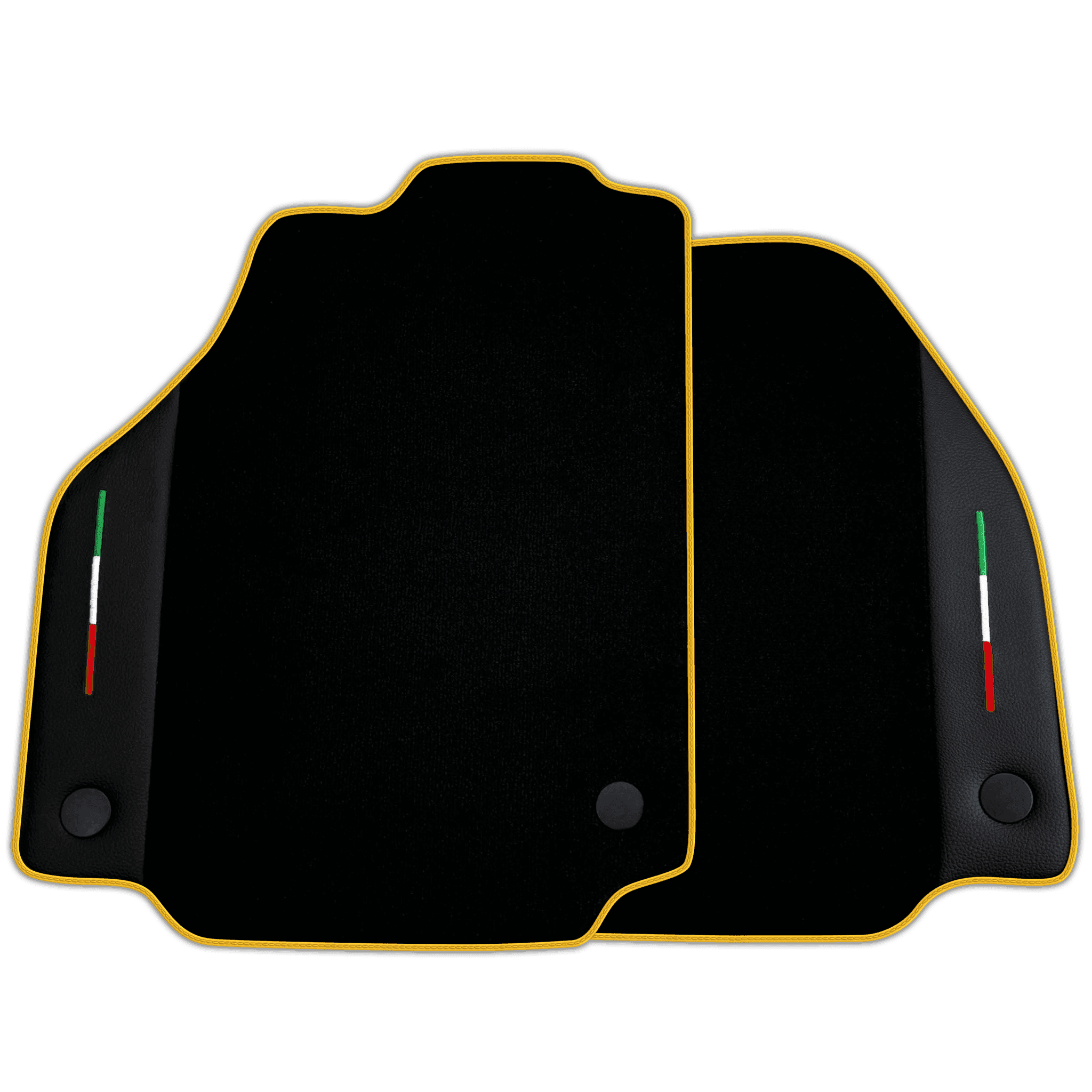 Black Floor Mats for Ferrari 488 Spider (2016-2022) with Leather | Various Trim Colors